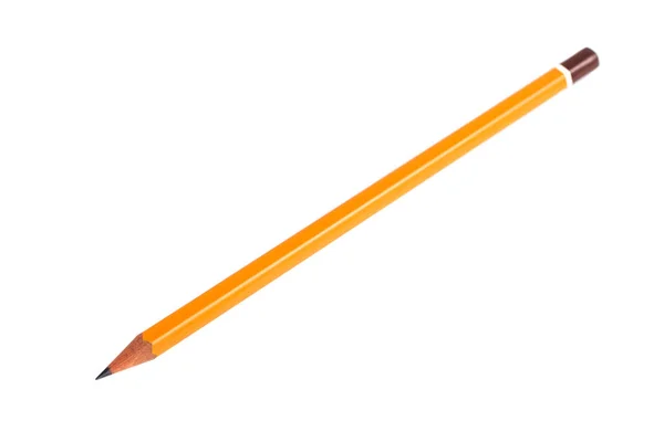 惊人的纯白色背景上的孤立的铅笔. — 图库照片