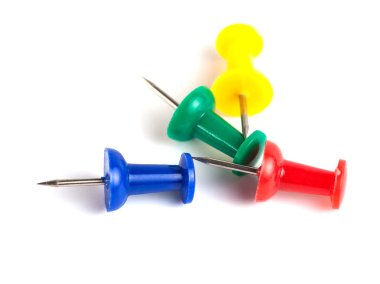 Beyazın Üzerinde Çok Renkli Başparmak Tutanaklarının Yakınlaştırılması