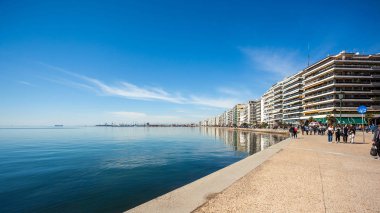 10.03.2018 Thessaloniki, Yunanistan - tur Th bağlantı noktası tarafından yürüyüş