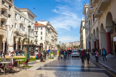 10.03.2018 Thessaloniki, Yunanistan - eski hous güzel görünümü