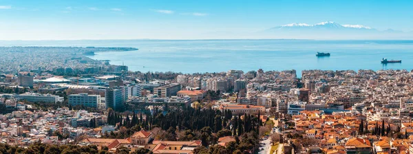 10.03.2018 Thessaloniki, Yunanistan - Selanik panoramik görünüm