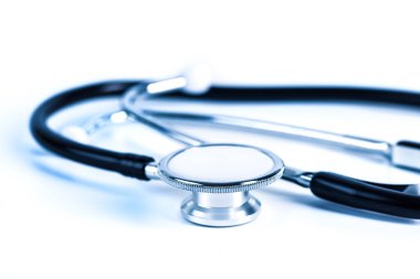 Beyaz arka plan üzerinde medica izole steteskop (phonendoscope)