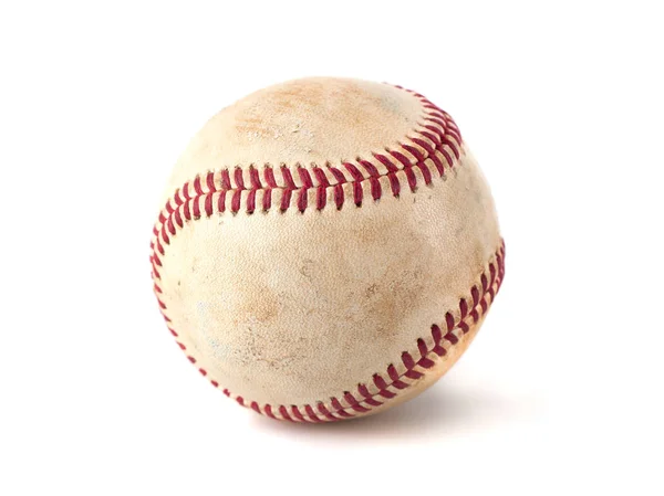Slitna baseball isolerad på vit bakgrund, sport — Stockfoto