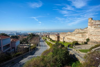 10.03.2018 Thessaloniki, Yunanistan - Selanik panoramik görünüm