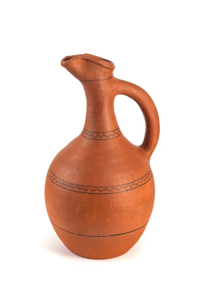 Jarra de cerámica hecha a mano de Georgia, llamado Doqi, para el vino y el agua en — Foto de Stock