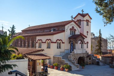 10.03.2018 Thessaloniki, Yunanistan - kilise arasında gizli