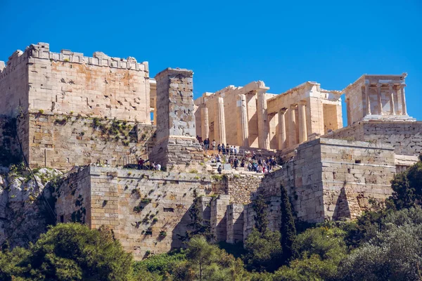 El Templo del Partenón en la Acrópolis de Atenas, Grecia — Foto de Stock