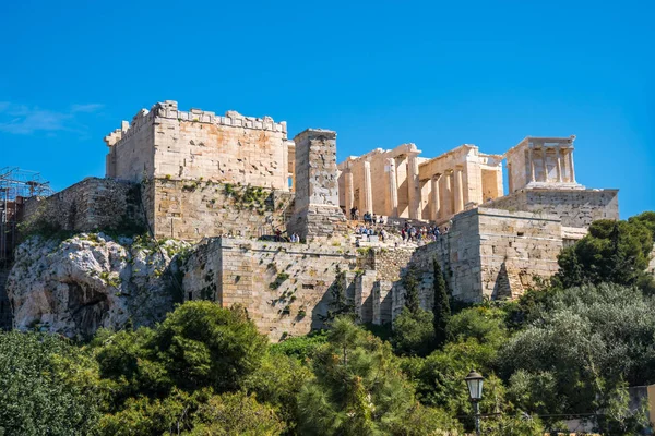 El Templo del Partenón en la Acrópolis de Atenas, Grecia — Foto de Stock