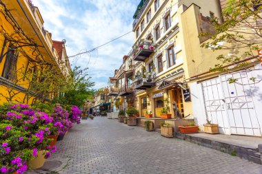 13.04.2018 Tiflis, Gürcistan - eski Tiflis, Exter mimarisi