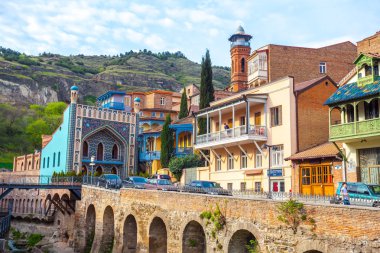 13.04.2018 Tiflis, Gürcistan - Tb eski şehir mimarisi