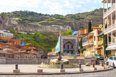 13.04.2018 Tiflis, Gürcistan - Tb eski şehir mimarisi