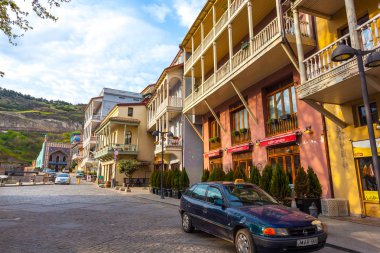 13.04.2018 Tiflis, Gürcistan - Tb eski şehir mimarisi