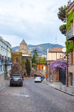 13.04.2018 Tiflis, Gürcistan - eski Tiflis, Exter mimarisi