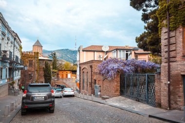 13.04.2018 Tiflis, Gürcistan - eski Tiflis, Exter mimarisi