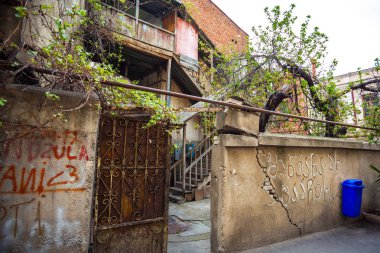 13.04.2018 Tiflis, Gürcistan - eski Tiflis, Exter mimarisi