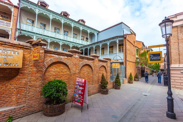 13.04.2018 Tiflis, Georgia - arquitectura del antiguo Tiflis, Exter — Foto de Stock