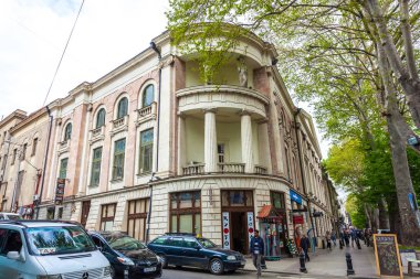 Tiflis, Gürcistan 13.04.2018 - Rustavel üzerinde bina güzel