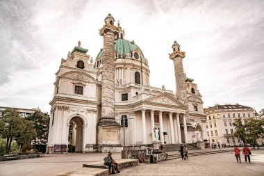 Viyana, Avusturya - 25.10.2019: Karlskirche veya St. Charles 's Churc