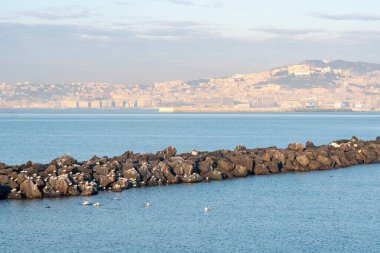 Napoli şehrinin denizden uzak manzarası