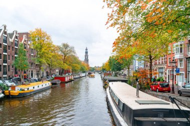 Amsterdam, Hollanda - 15.10.2019: Amsterdam şehri c