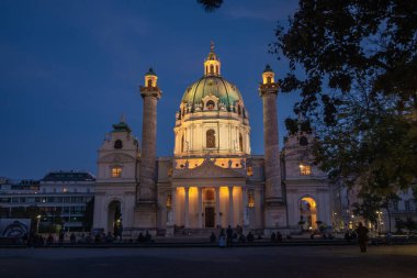 Viyana, Avusturya - 25.10.2019: Karlskirche veya St. Charles 's Churc
