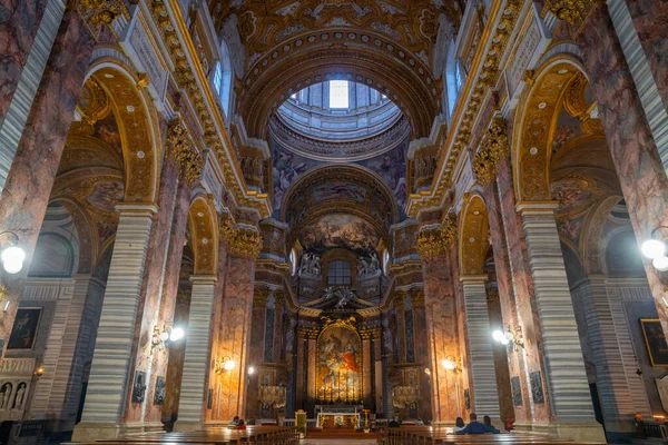 Rom Italien 2019 Inredning Basilikan Altar Frescos Saint Ambrogio Carlo — Stockfoto