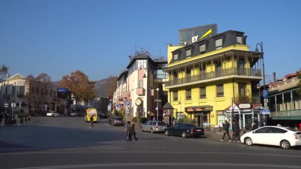 Tbilisi Gruzja 2019 Podróżowanie Ulicami Starej Tbilisi — Wideo stockowe