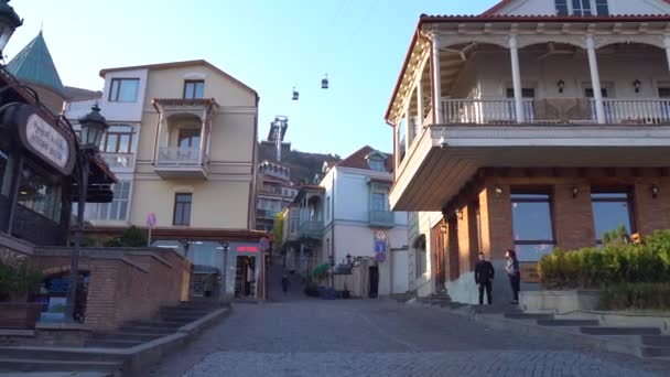 Tbilisi Georgia 2019 Călătorind Străzile Vechii Tbilisi — Videoclip de stoc