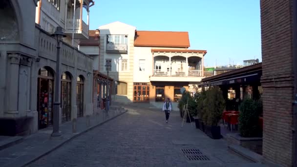 Тбілісі Грузія 2019 Подорожі Вулицями Старого Тбілісі — стокове відео