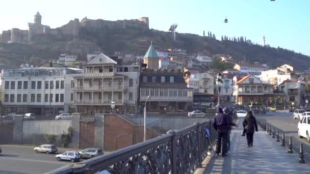 Tbilisi Georgia 2019 Viaggiare Strade Della Vecchia Tbilisi — Video Stock