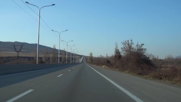Jazda Samochodem Autostradzie Georgii Transport — Wideo stockowe