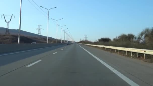 Conduzir Carro Auto Estrada Geórgia Serviços Transporte — Vídeo de Stock