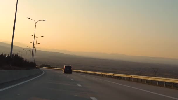 Kartli Georgien 2019 Auto Fahren Auf Der Autobahn Georgien Verkehr — Stockvideo