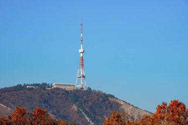 Tv Yayın Kulesi Tiflis 'teki Mtatsminda Tepesi