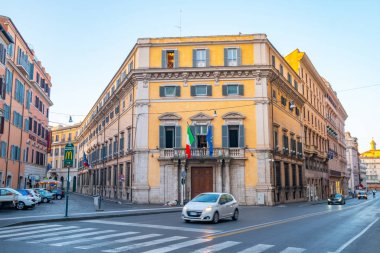 Roma, İtalya - 28.10.2019: Roma sokakları, halk faaliyetleri.