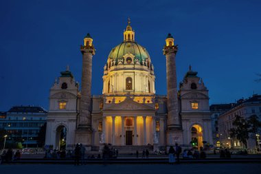 Viyana, Avusturya - 25.10.2019: Karlskirche veya St. Charles 's Churc