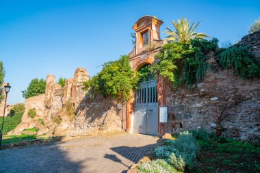 Roma, İtalya - 27.10.2019: Chiesa San Sabastiano 'nun dış görünümü