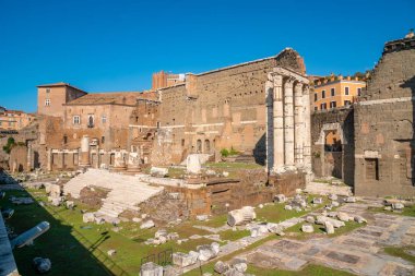Roma forumu. İmparator Augustus 'un imparatorluk forumu. Roma, İtalya.