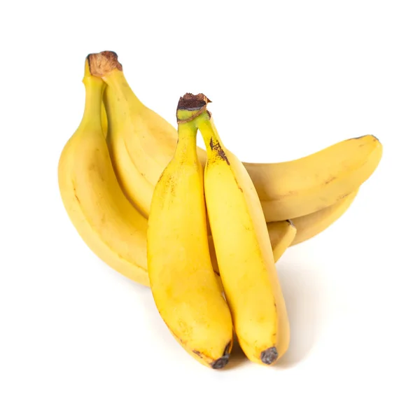 Aglomerado de banana isolado em fundo branco, frutas . — Fotografia de Stock