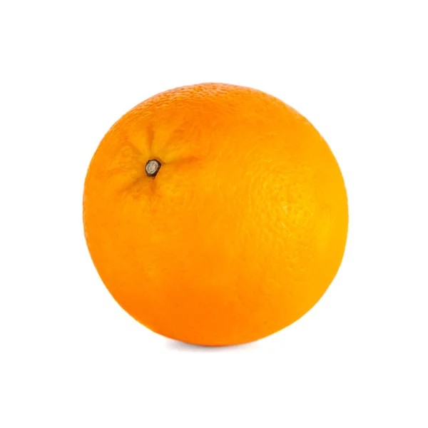 Pojedynczy pomarańczowy owoc na białym tle. — Zdjęcie stockowe