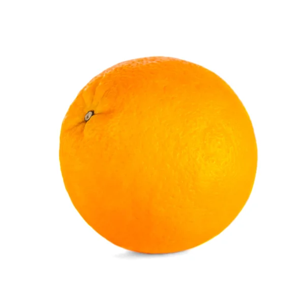 Single orange fruit isolated on white background. — Stock Photo, Image