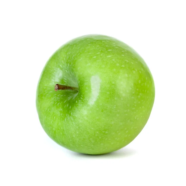 Πράσινο μήλο απομονωμένο σε λευκό φόντο. Υγιή τρόφιμα. — Φωτογραφία Αρχείου