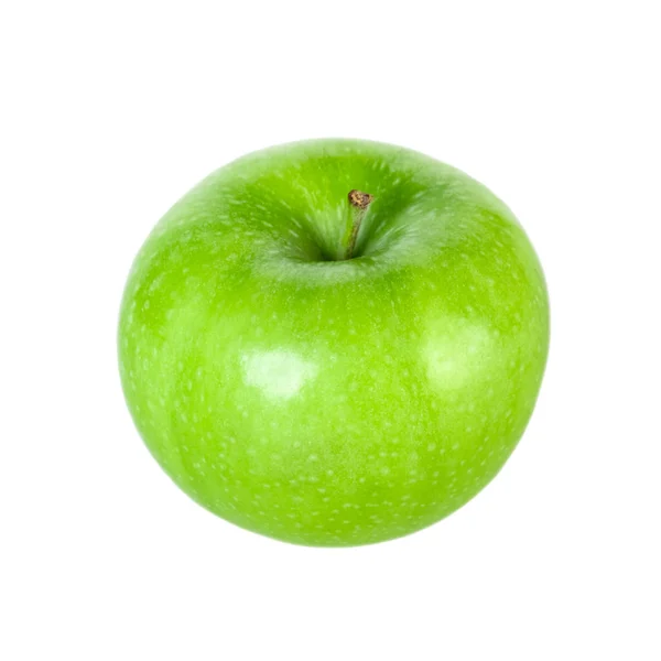 Manzana verde aislada sobre fondo blanco. Alimento saludable . — Foto de Stock