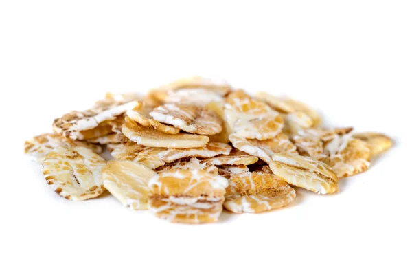 Oat flakes isolated on white background. food. — 스톡 사진