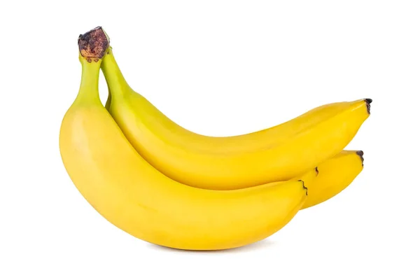 Grappe de bananes isolée sur fond blanc, fruits frais . — Photo