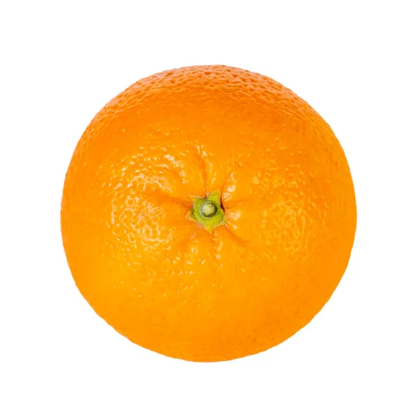 Un seul fruit orange isolé sur fond blanc — Photo