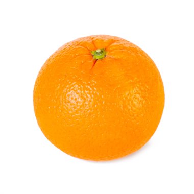 Beyaz arka plan üzerinde izole tek turuncu meyve