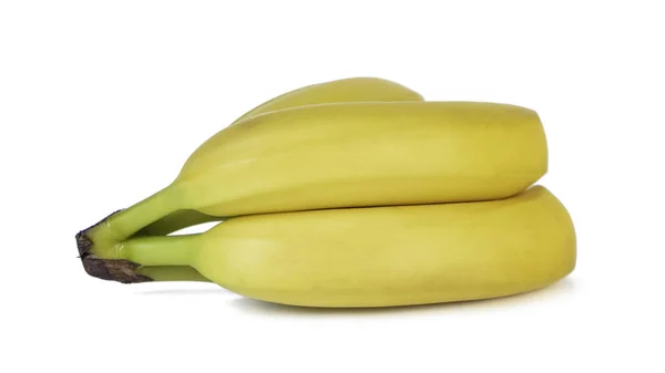 Banán klaszter izolált fehér alapon, friss gyümölcs. — Stock Fotó
