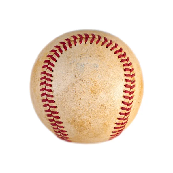 Worn baseball isolated on white background, team sport. — Stock Photo, Image