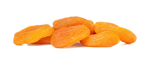 Abricots secs isolés sur fond blanc. Aliments sains . — Photo